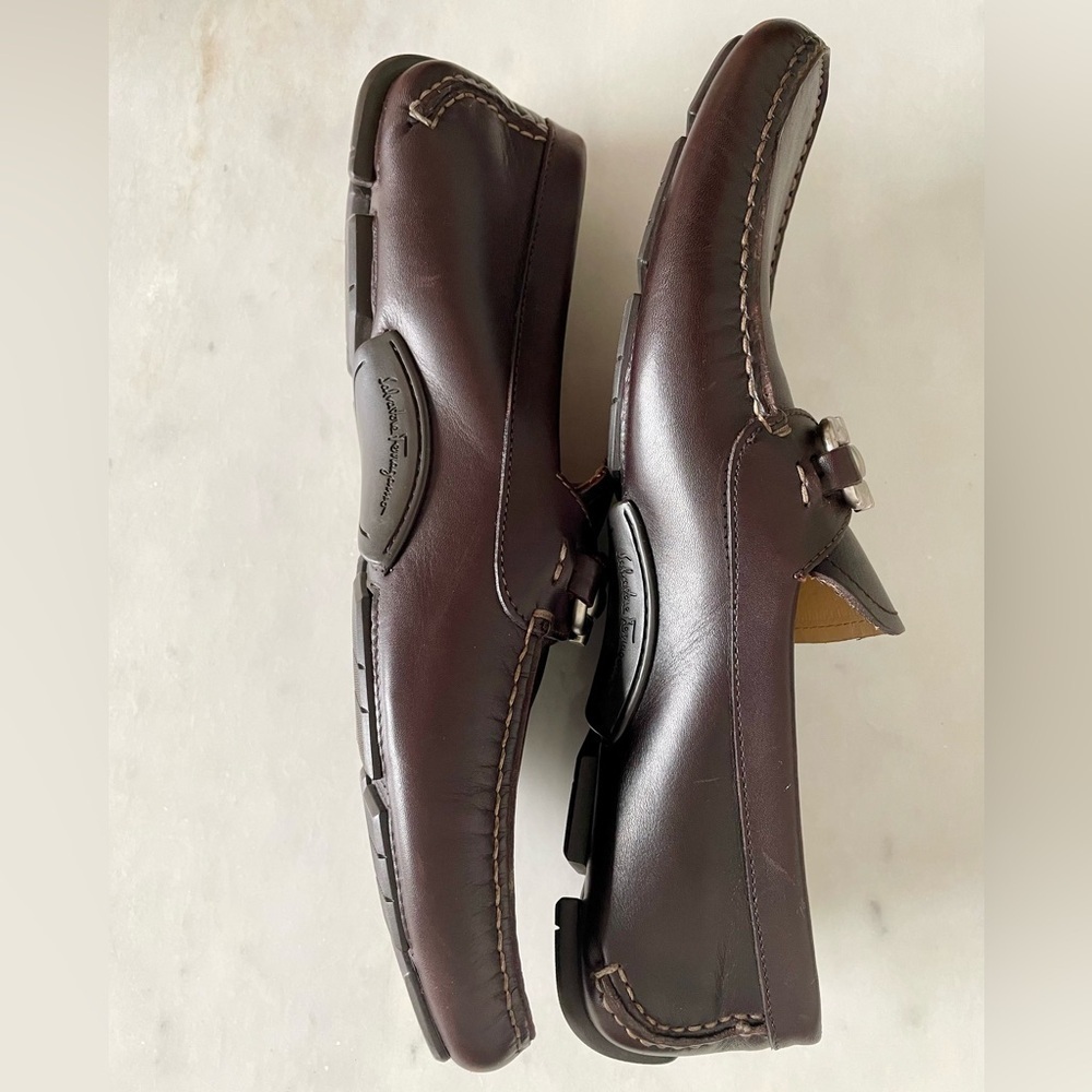 Salvatore Ferragamo Brown Leather Bit Loafers - Picture 7 of 10